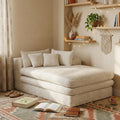 Homeroots 67 White Corduroy Right Hand Facing Chaise Lounge Chair 66.90 In. X 29.50 In. X 39.40 In.