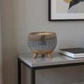 Homeroots 6 Blue Clay Round Pot Planter 6.00 In. X 5.25 In. X 6.00 In.
