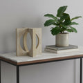 Homeroots 6 Brown Solid Wood Square Tabletop Sculpture 5.71 In. X 5.71 In. X 5.71 In.