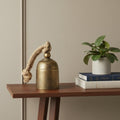 Homeroots 6 Gold Metal Decorative Wall Sculpture 3.50 In. X 6.00 In. X 3.50 In.
