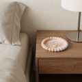Homeroots 6 Pink And White Resin Marbleized Handmade Round Trinket Tray 5.50 In. X 0.75 In. X 5.50 In.
