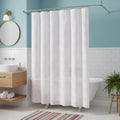 Homeroots 72 Blush And Ivory Embroidered Floral Shower Curtain