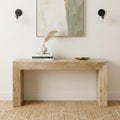 Homeroots 72 Natural Solid Wood Distressed Frame Console Table 72.00 In. X 30.00 In. X 16.00 In.