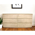 Homeroots 72 Natural Solid Wood Six Drawer Double Dresser