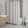 Homeroots 72 White And Gold Abstract Shower Curtain