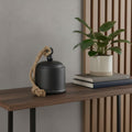 Homeroots 7 Black Metal Decorative Wall Sculpture 4.75 In. X 7.00 In. X 4.75 In.