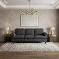 Homeroots 84 Dark Gray Corduroy Sofa