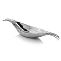 8 X 34.5 X 5.5 Silver Aluminum Long Wavy Bowl 5.5 X 8 X 34.5