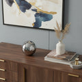 Homeroots 8 Silver Buffed Aluminum Decorative Orb 8.00 In. X 8.00 In. X 8.00 In.