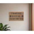 Homeroots 8 X 13 Brown Move The Dog Wood Wall Decor