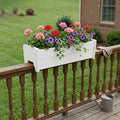 Homeroots 8 X 24 White Heavy Duty Plastic Rectangular Railing Planter