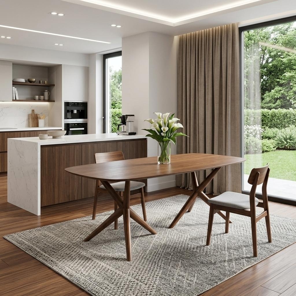 Homeroots 95 Brown Solid Manufactured Wood Dining Table 94.50 In. X 30.00 In. X 39.50 In.