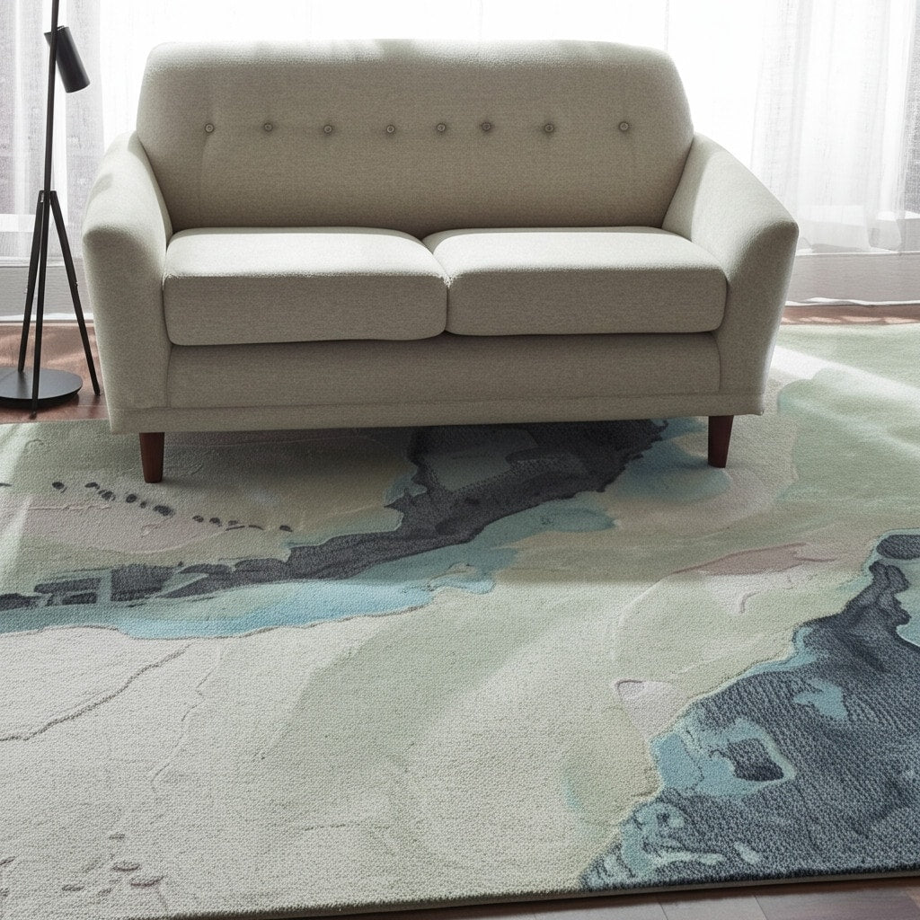 Homeroots Abstract Bohemian Rectangle Area Rug 5 X 8