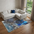 Homeroots Abstract Contemporary Rectangle Area Rug