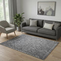 Homeroots Abstract Geometric Casual Rectangle Area Rug 5 X 7