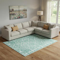 Homeroots Abstract Geometric Casual Rectangle Area Rug 8 X 10