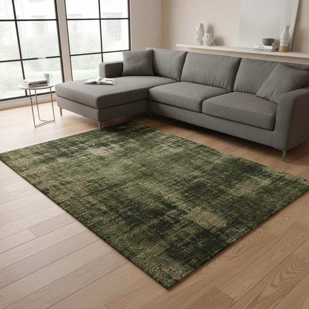 Homeroots Abstract Modern Rectangle Area Rug