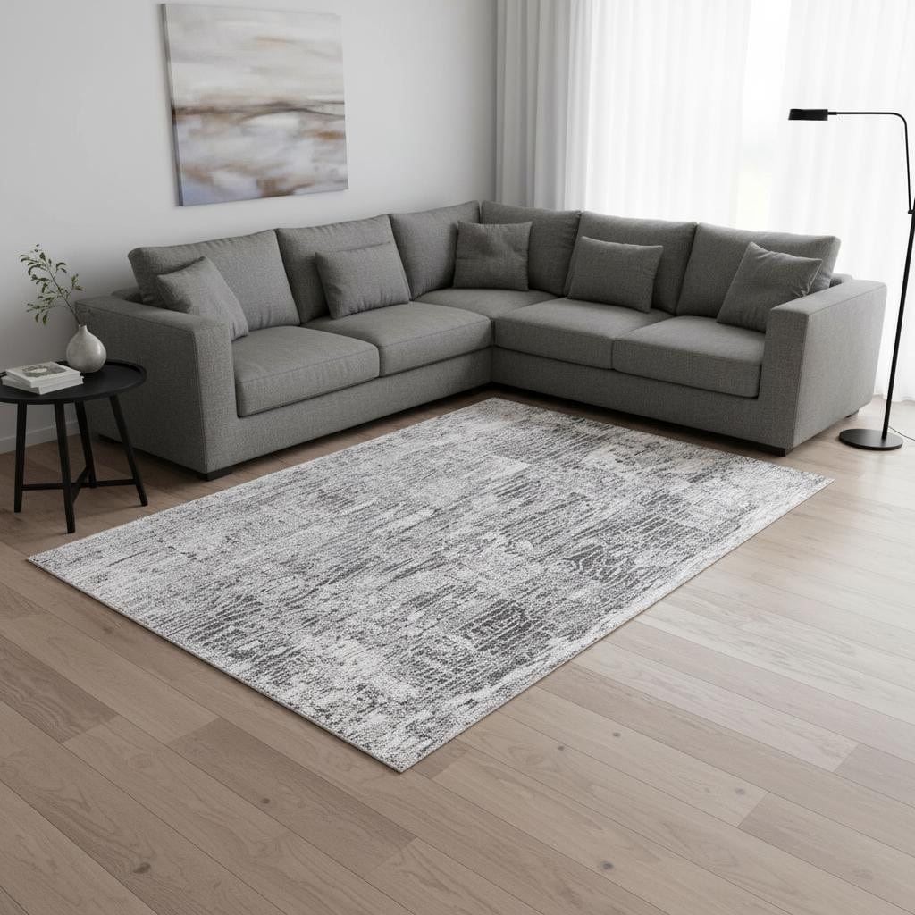 Homeroots Abstract Modern Rectangle Area Rug 9 X 12