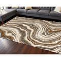 Homeroots Abstract Modern Rectangle Area Rug 7 X 10