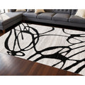 Homeroots Abstract Modern Rectangle Area Rug