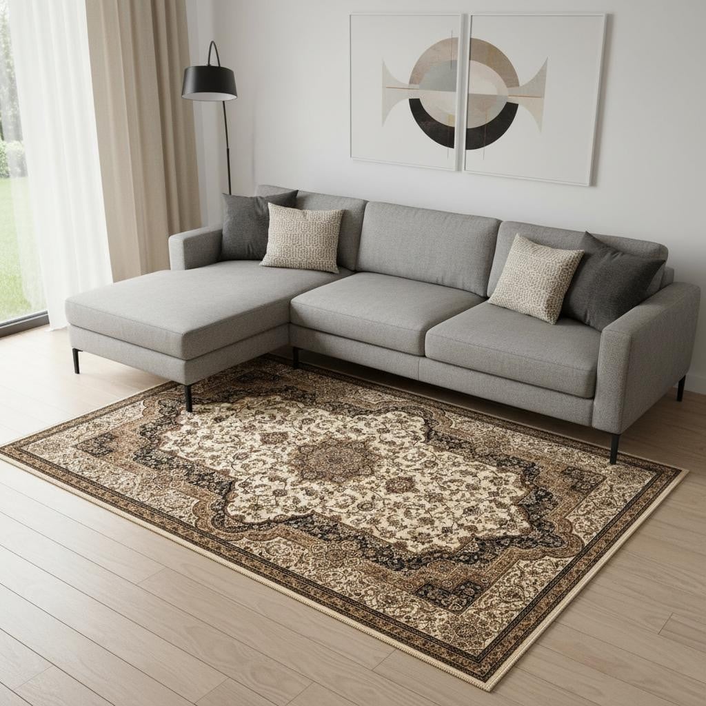 Homeroots Abstract Modern Rectangle Area Rug 10 X 13