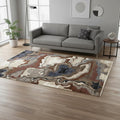 Homeroots Abstract Modern Rectangle Area Rug 5 X 8