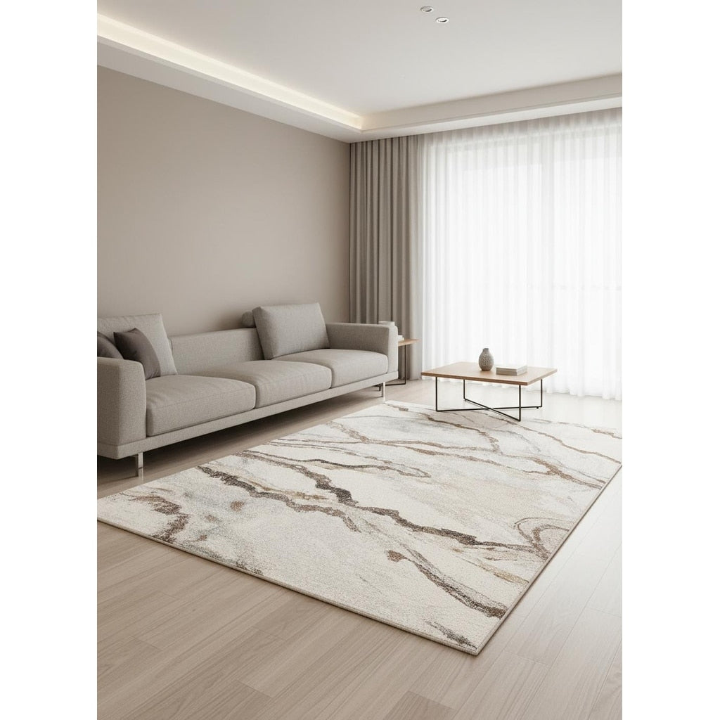 Homeroots Abstract Modern Rectangle Area Rug 5 X 8