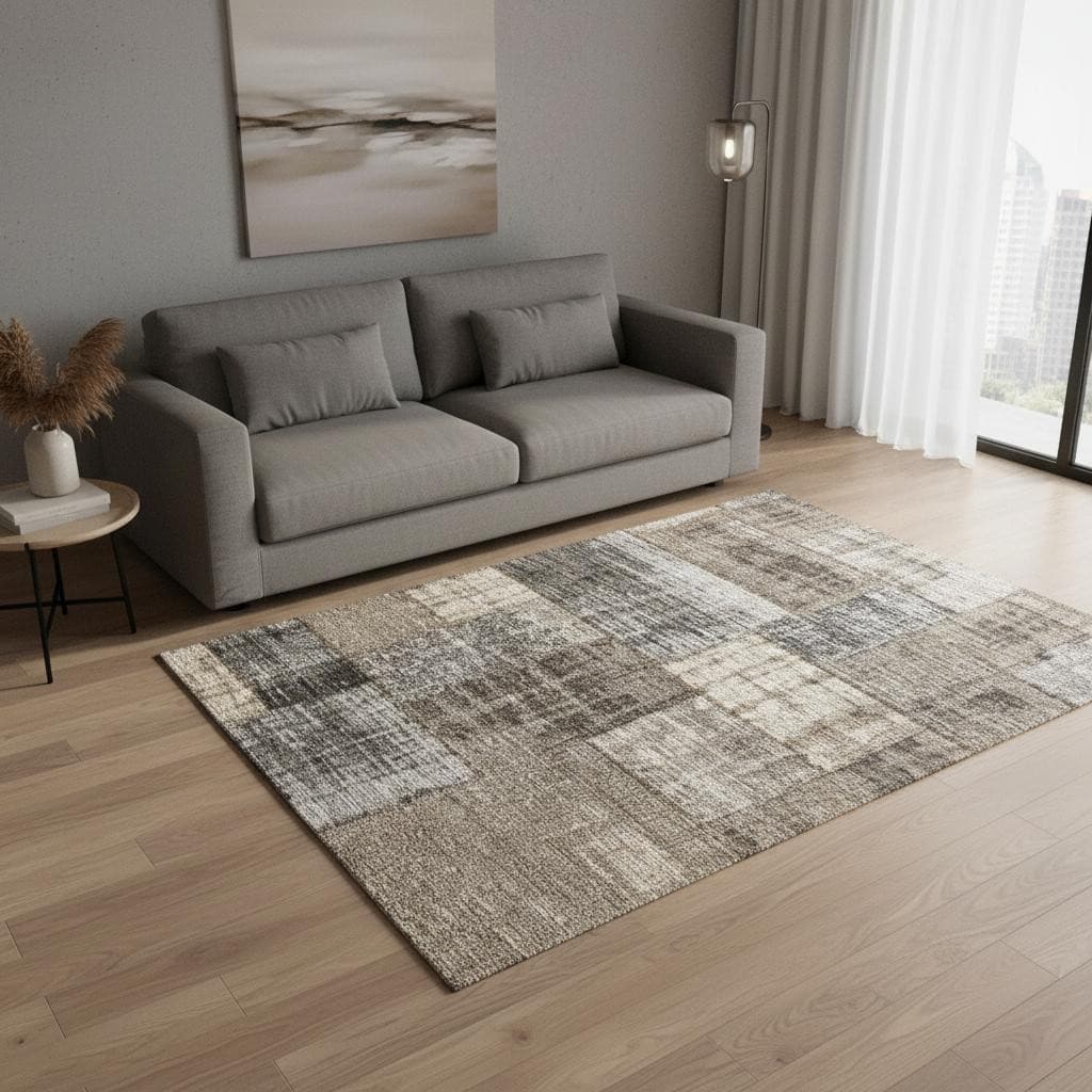 Homeroots Abstract Modern Rectangle Area Rug 5 X 8