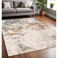 Homeroots Abstract Modern Rectangle Area Rug 5 X 8