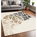 Homeroots Abstract Modern Rectangle Area Rug 5 X 8