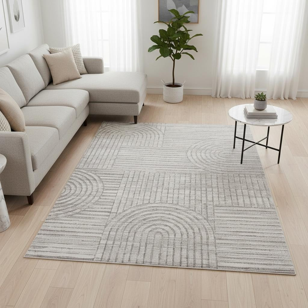 Homeroots Abstract Modern Rectangle Area Rug 9 X 12