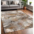 Homeroots Abstract Modern Rectangle Area Rug 5 X 8