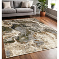 Homeroots Abstract Modern Rectangle Area Rug 5 X 8