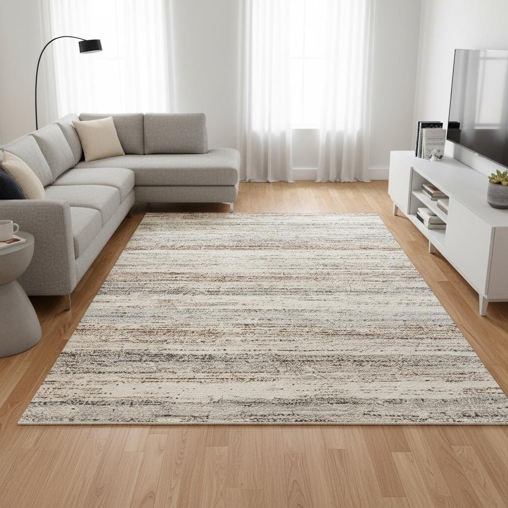 Homeroots Abstract Modern Rectangle Area Rug 8 X 11