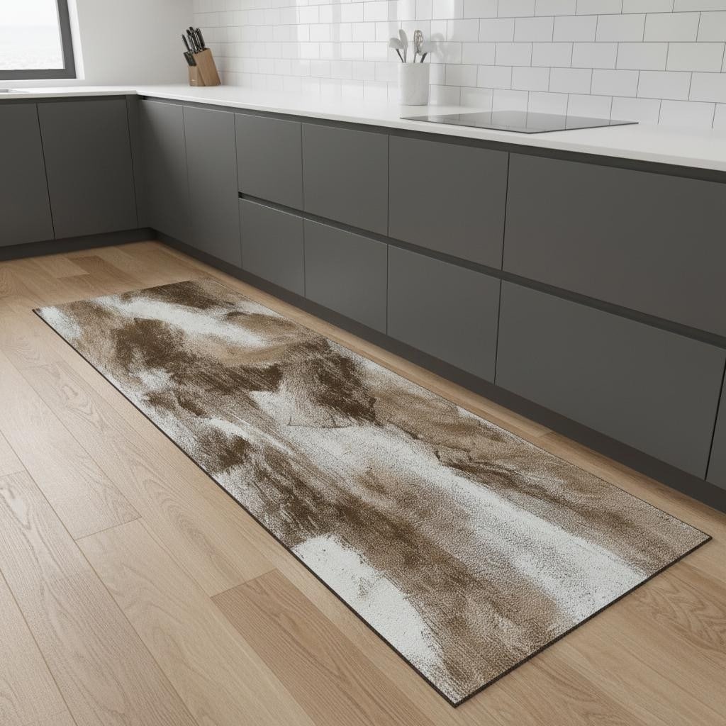 Homeroots Abstract Modern Runner Area Rug 8 Runner