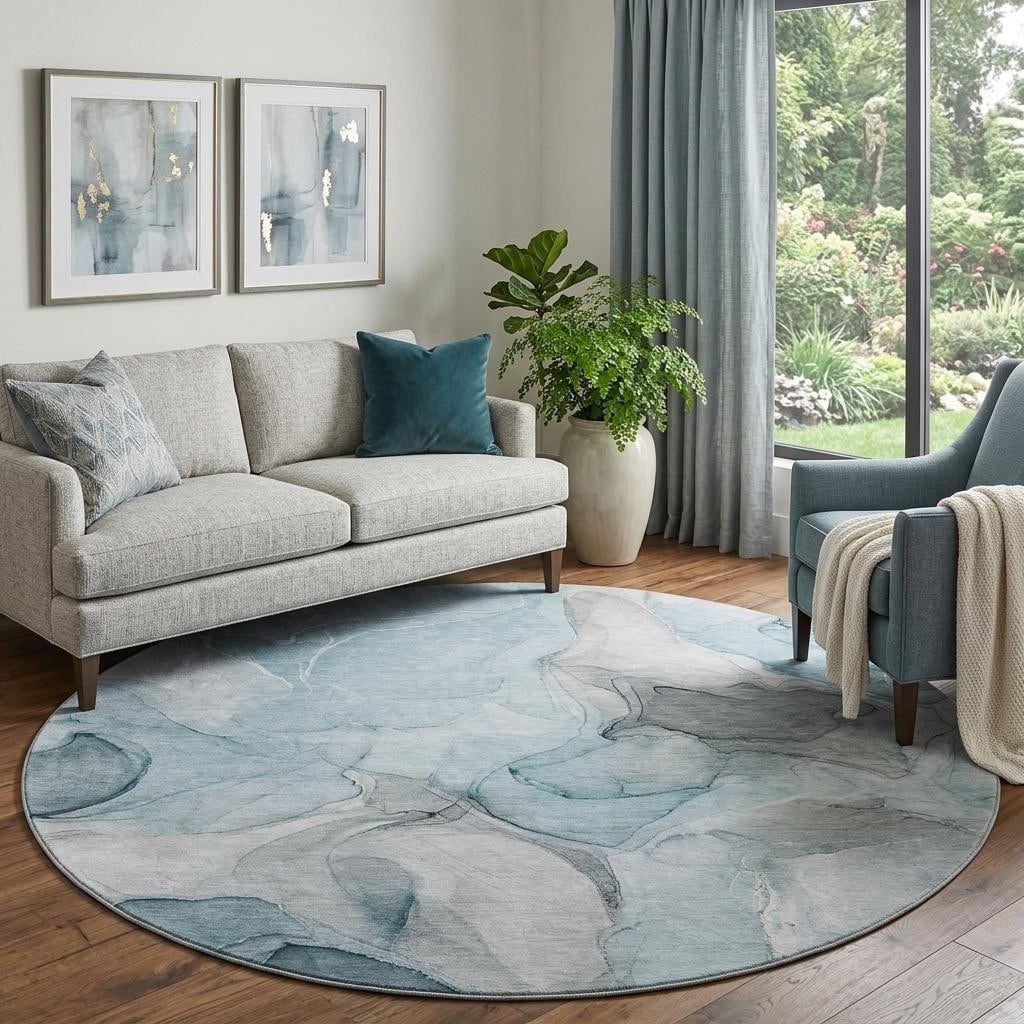Homeroots Abstract Transitional Rectangle Area Rug