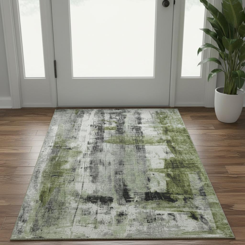 Homeroots Abstract Transitional Rectangle Area Rug 3 X 5