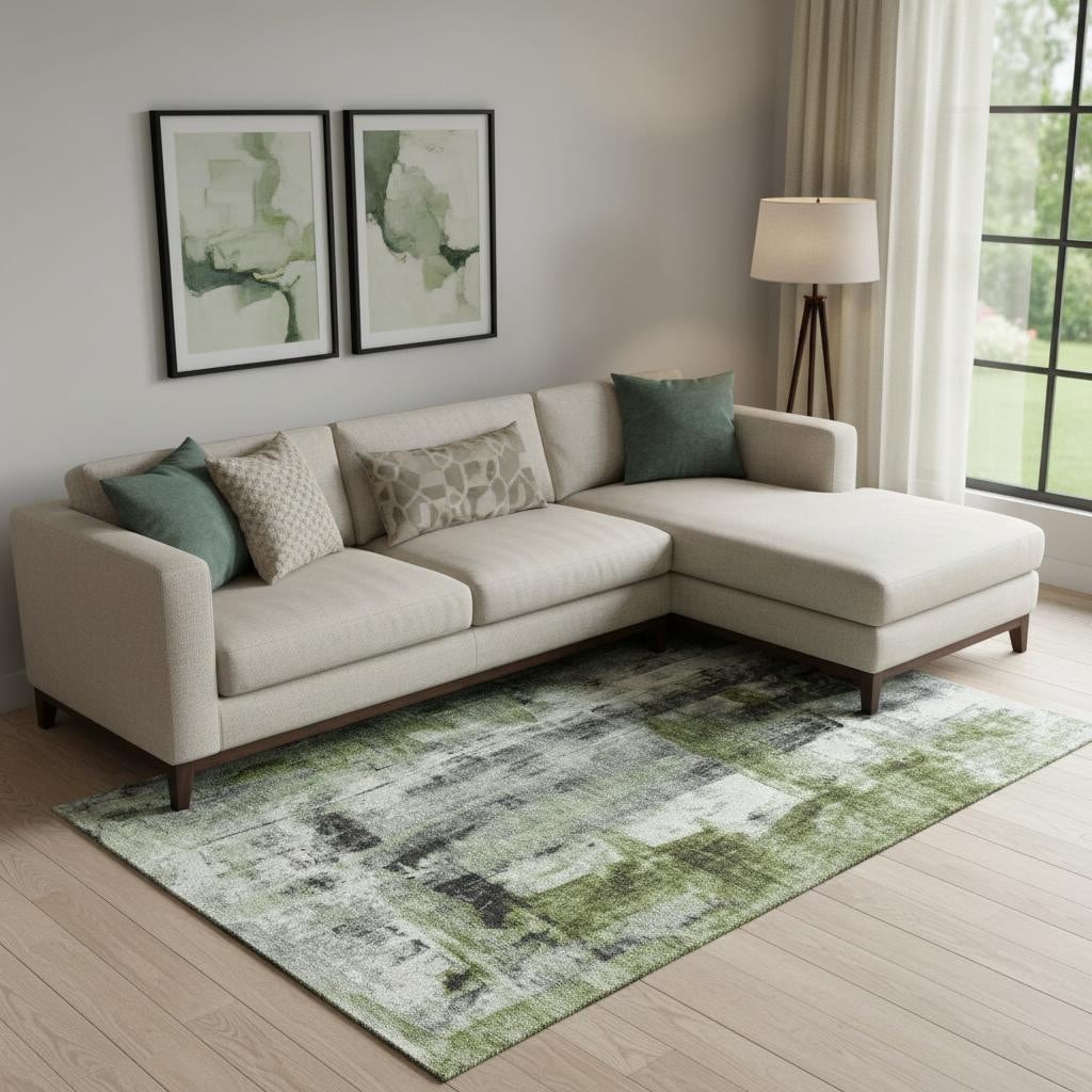 Homeroots Abstract Transitional Rectangle Area Rug 8 X 10