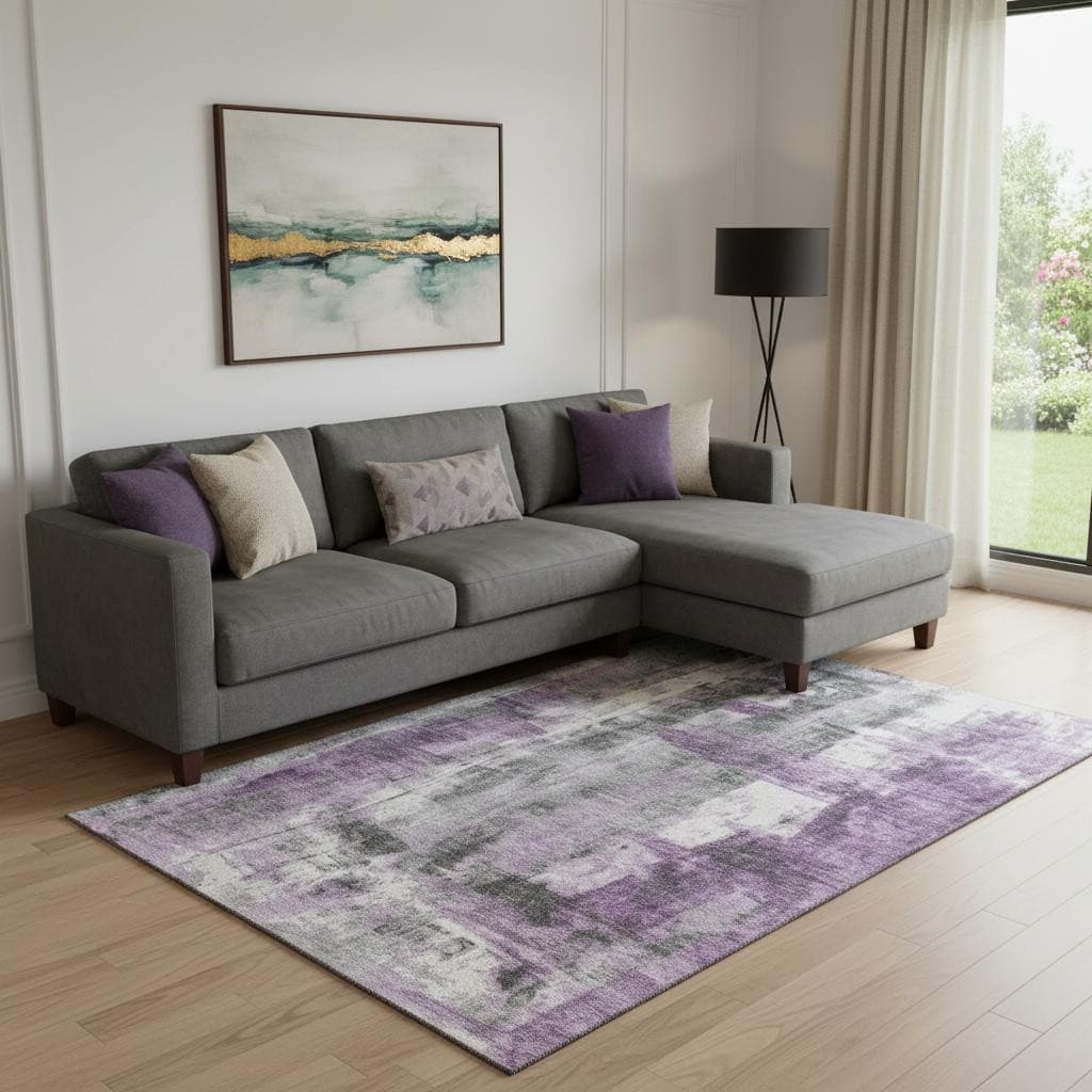 Homeroots Abstract Transitional Rectangle Area Rug 10 X 14