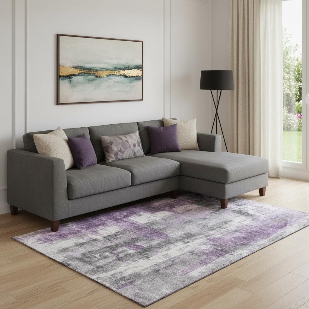 Homeroots Abstract Transitional Rectangle Area Rug 8 X 10