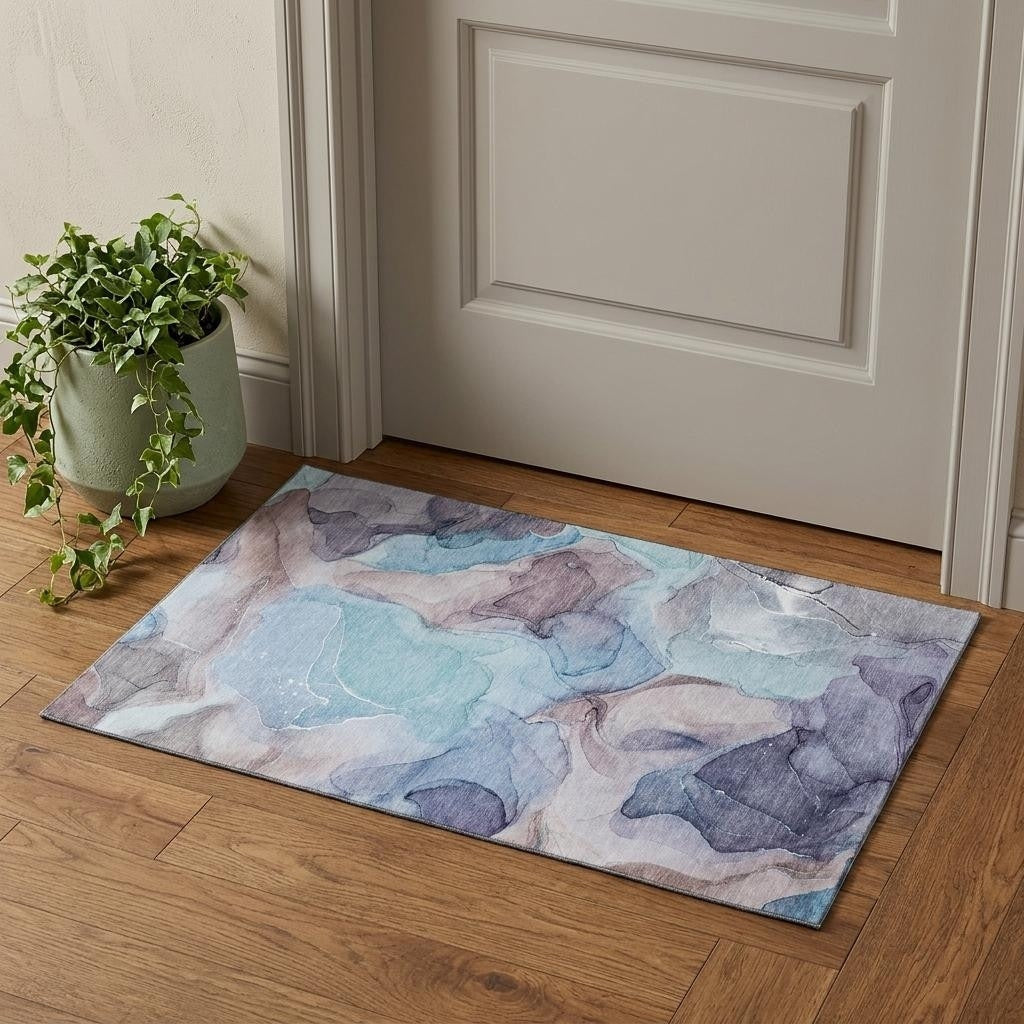 Homeroots Abstract Transitional Rectangle Area Rug