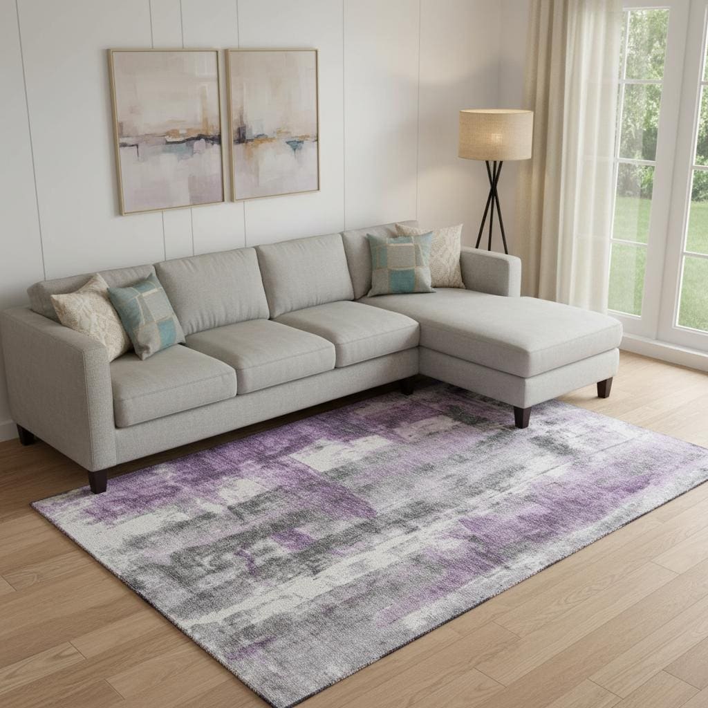 Homeroots Abstract Transitional Rectangle Area Rug 9 X 12