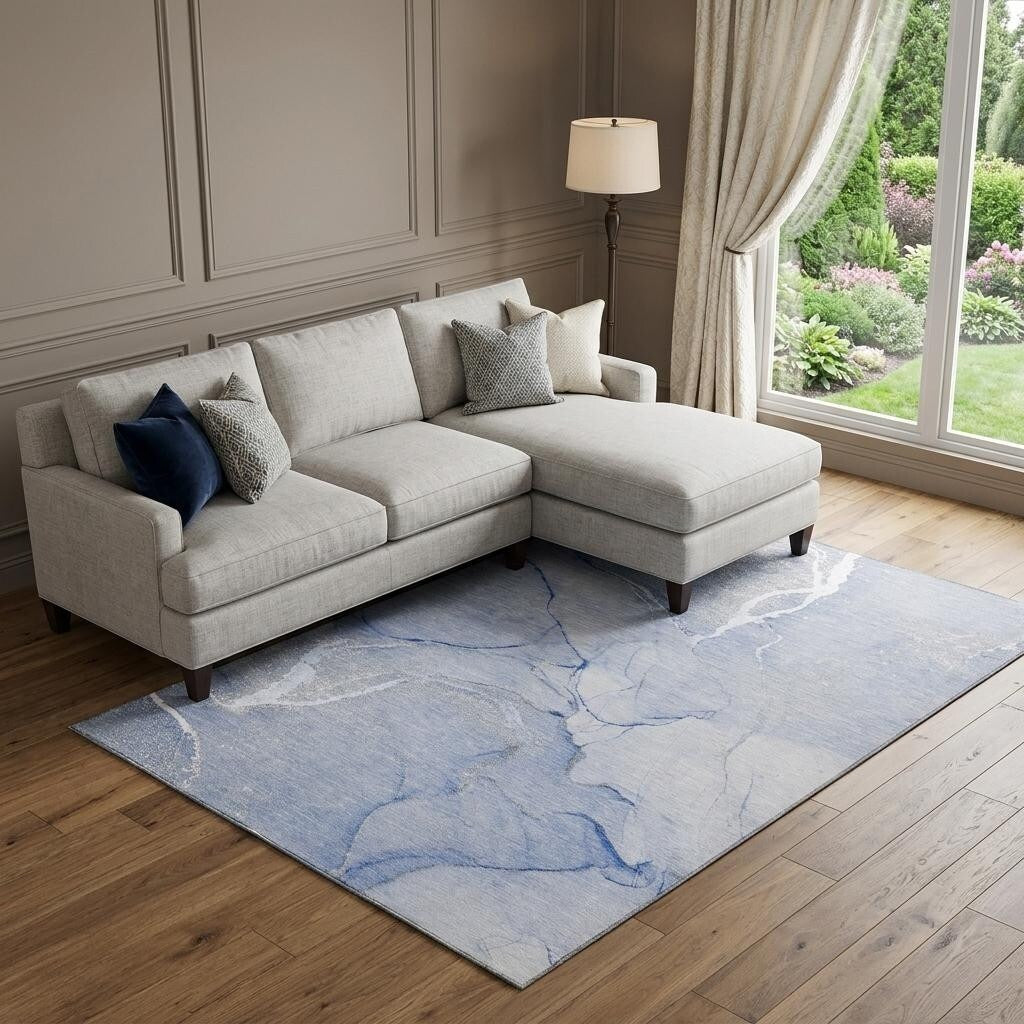 Homeroots Abstract Transitional Rectangle Area Rug