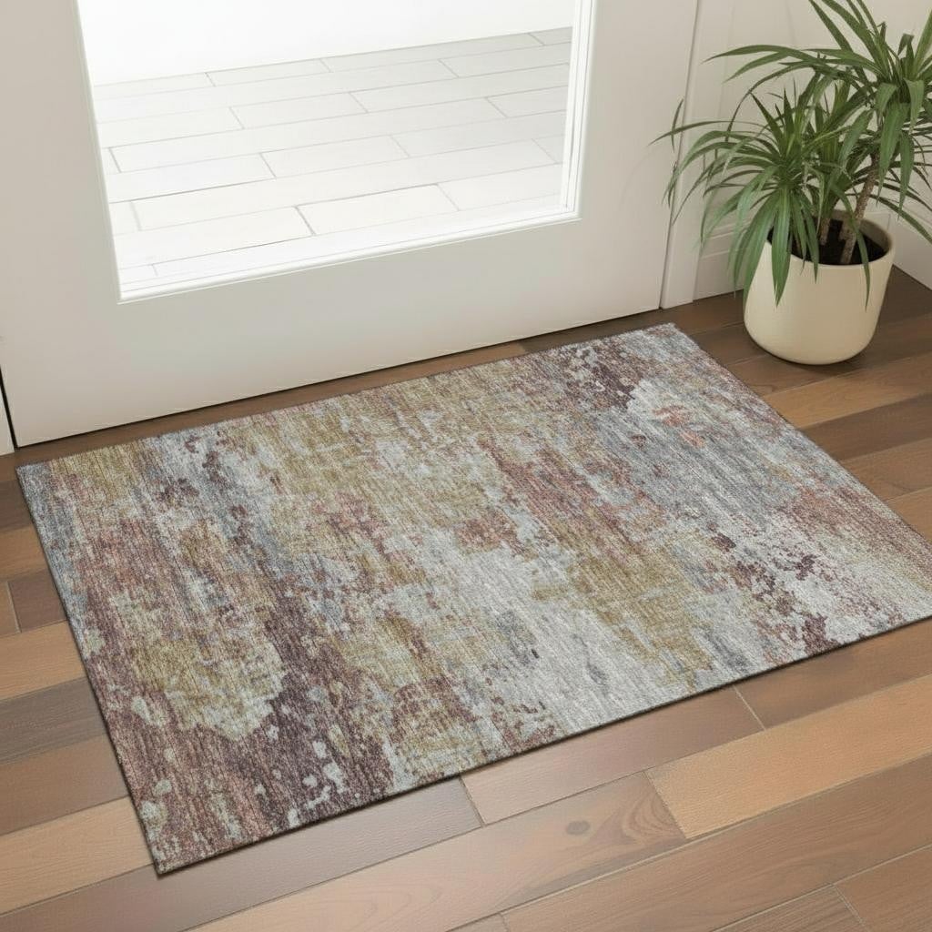Homeroots Abstract Transitional Rectangle Area Rug 3 X 5