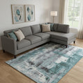 Homeroots Abstract Transitional Rectangle Area Rug 10 X 14