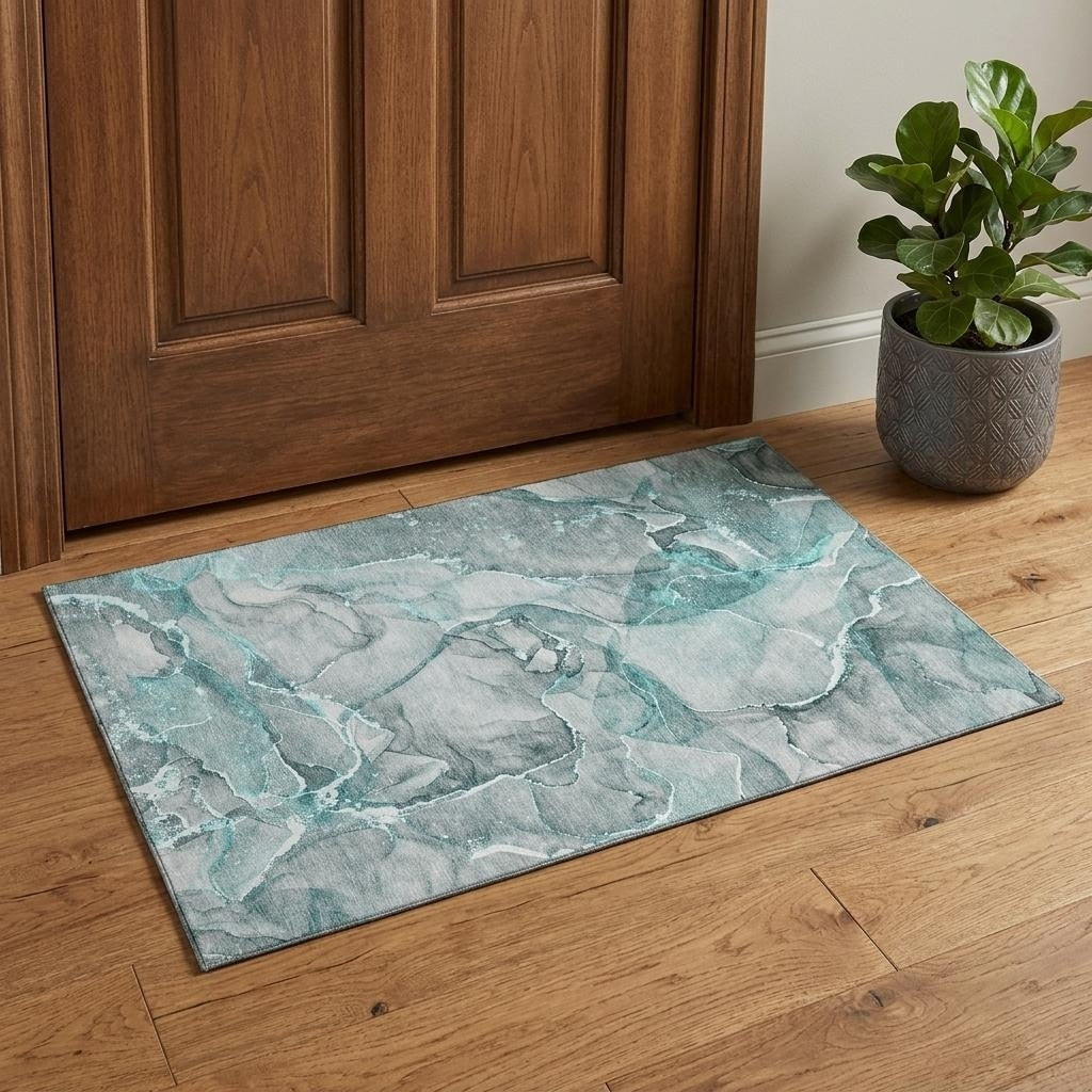 Homeroots Abstract Transitional Rectangle Area Rug 3 X 5