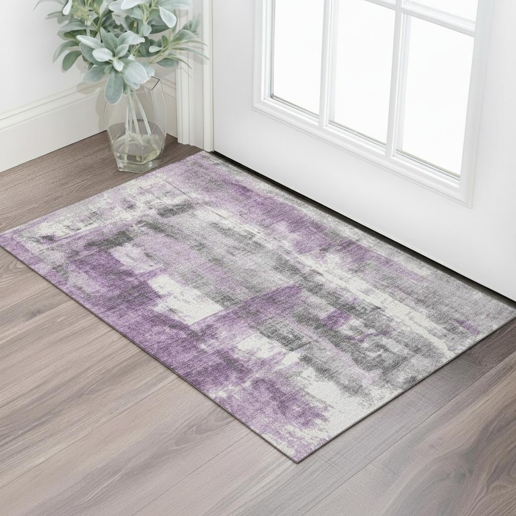 Homeroots Abstract Transitional Rectangle Area Rug 3 X 5