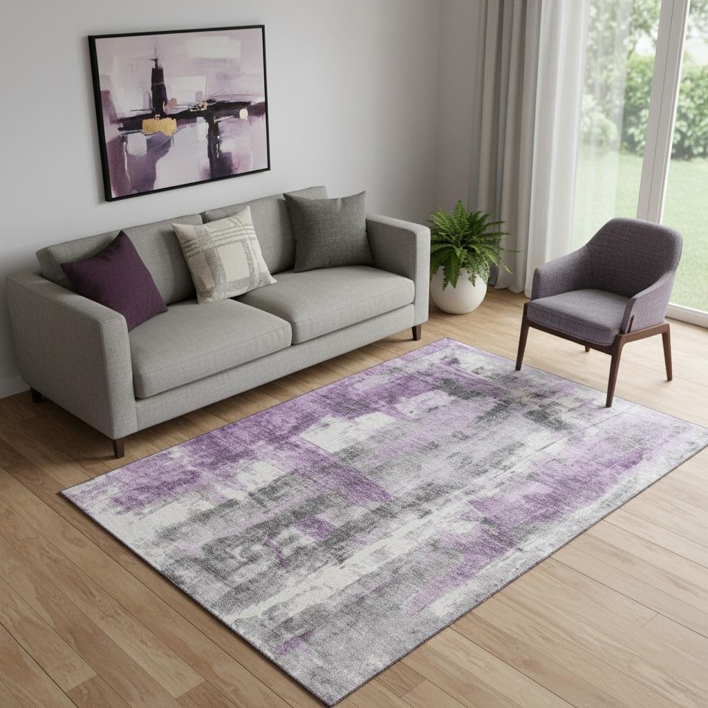 Homeroots Abstract Transitional Rectangle Area Rug 5 X 8