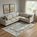 Homeroots Abstract Transitional Rectangle Area Rug 8 X 10