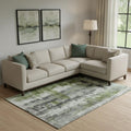 Homeroots Abstract Transitional Rectangle Area Rug 10 X 14